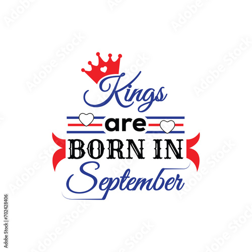 Mug design template kings are born in september