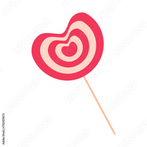 Valentine’s Day illustration with lollipop