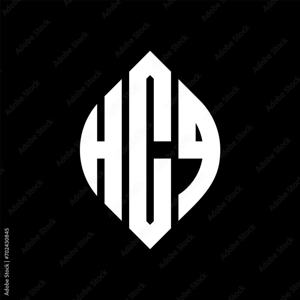 HCQ circle letter logo design with circle and ellipse shape. HCQ ellipse letters with typographic style. The three initials form a circle logo. HCQ circle emblem abstract monogram letter mark vector. HCQ circle letter logo design with circle and ellipse shape. HCQ ellipse letters with typographic style. The three initials form a circle logo. HCQ circle emblem abstract monogram letter mark vector.