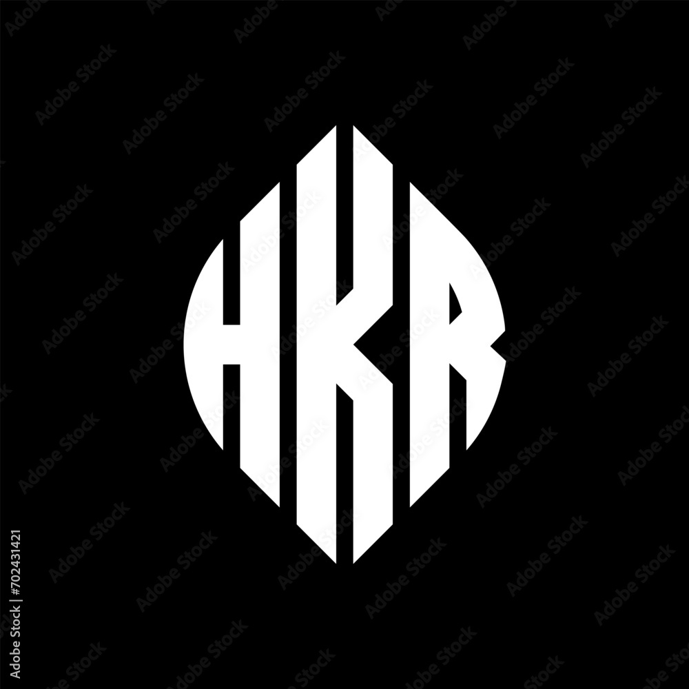 HKR circle letter logo design with circle and ellipse shape. HKR ellipse letters with typographic style. The three initials form a circle logo. HKR circle emblem abstract monogram letter mark vector. HKR circle letter logo design with circle and ellipse shape. HKR ellipse letters with typographic style. The three initials form a circle logo. HKR circle emblem abstract monogram letter mark vector.