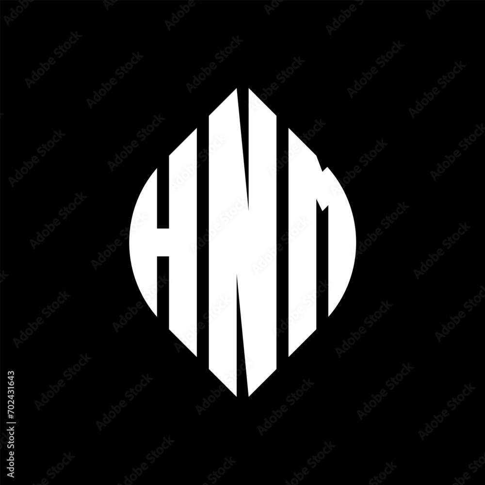 HNM circle letter logo design with circle and ellipse shape. HNM ellipse letters with typographic style. The three initials form a circle logo. HNM circle emblem abstract monogram letter mark vector. HNM circle letter logo design with circle and ellipse shape. HNM ellipse letters with typographic style. The three initials form a circle logo. HNM circle emblem abstract monogram letter mark vector.
