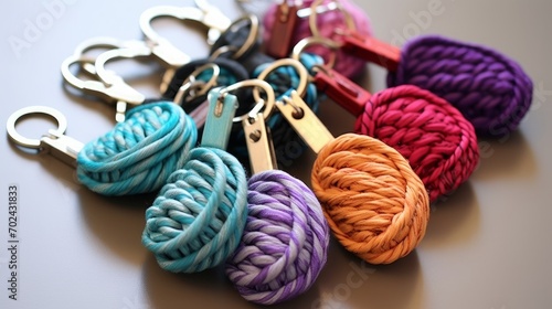 Yarn wrapped keychains, adding a personal touch to your keys