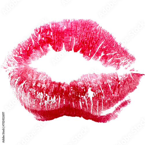 Different shapes of female sexy red lips. Sexy lips makeup, kiss mouth. Female mouth. Print of lips kiss vector background.