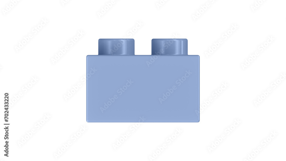 Serenity Block Isolated on a White Background. Close Up View of a Plastic Children Game Brick for Constructors, Side View. High Quality 3D Rendering with a Work Path. 8K Ultra HD, 7680x4320 Serenity Block Isolated on a White Background. Close Up View of a Plastic Children Game Brick for Constructors, Side View. High Quality 3D Rendering with a Work Path. 8K Ultra HD, 7680x4320