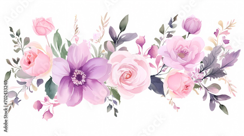 Floral frame with decorative flowers, decorative flower background pattern, floral border background