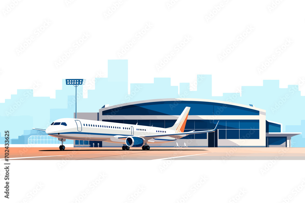 Airport isolated vector style illustration