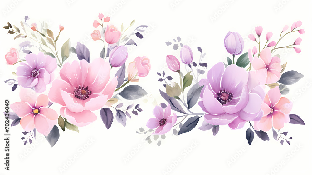 Floral frame with decorative flowers, decorative flower background pattern, floral border background Floral frame with decorative flowers, decorative flower background pattern, floral border background