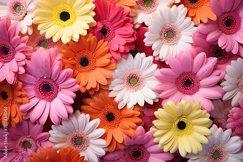 Colorful gerbera flowers background