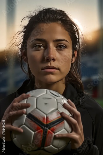 College soccer athlete with emotions, young adult in collegiate sports 