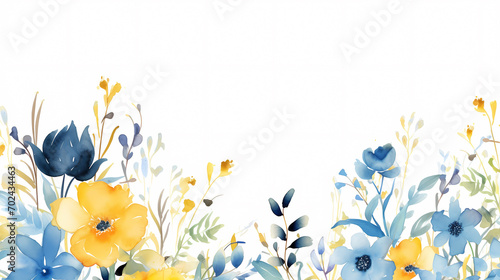 Floral frame with decorative flowers, decorative flower background pattern, floral border background