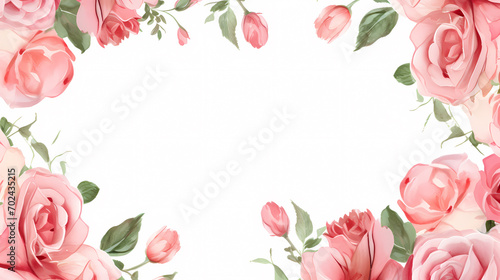 Floral frame with decorative flowers, decorative flower background pattern, floral border background