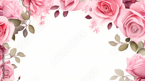 Floral frame with decorative flowers, decorative flower background pattern, floral border background