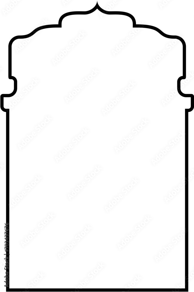Islamic Arch Design Thin Line Black stroke silhouettes Design pictogram symbol visual illustration Islamic Arch Design Thin Line Black stroke silhouettes Design pictogram symbol visual illustration