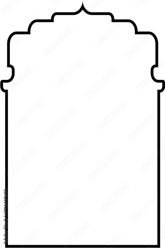 Islamic Arch Design Thin Line Black stroke silhouettes Design pictogram symbol visual illustration Islamic Arch Design Thin Line Black stroke silhouettes Design pictogram symbol visual illustration