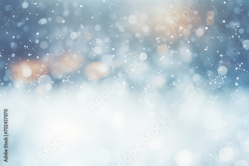 Abstract snowy bokeh background, ideal for festive winter graphics. 
