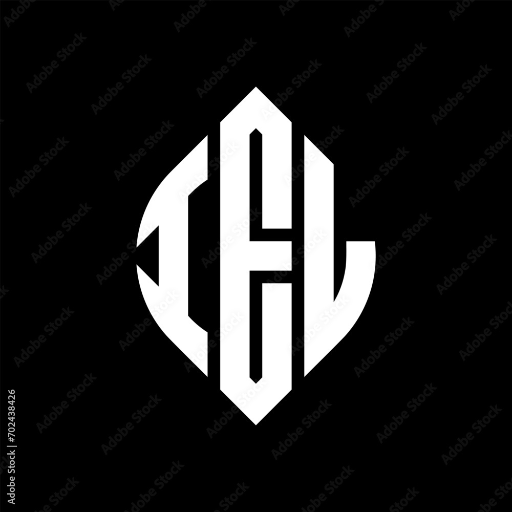IEL circle letter logo design with circle and ellipse shape. IEL ellipse letters with typographic style. The three initials form a circle logo. IEL circle emblem abstract monogram letter mark vector. IEL circle letter logo design with circle and ellipse shape. IEL ellipse letters with typographic style. The three initials form a circle logo. IEL circle emblem abstract monogram letter mark vector.
