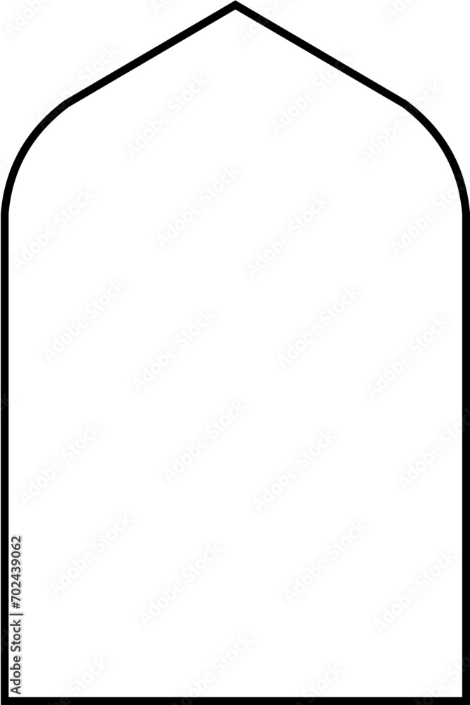 Islamic Arch Design Thin Line Black stroke silhouettes Design pictogram symbol visual illustration Islamic Arch Design Thin Line Black stroke silhouettes Design pictogram symbol visual illustration