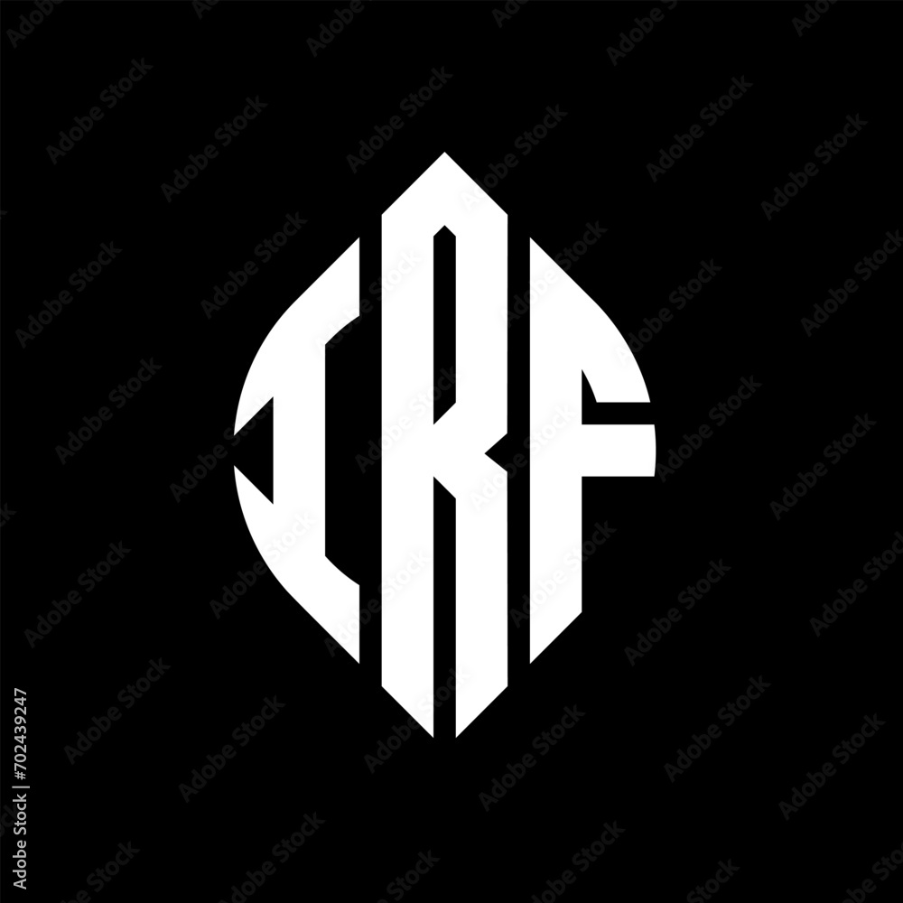IRF circle letter logo design with circle and ellipse shape. IRF ellipse letters with typographic style. The three initials form a circle logo. IRF circle emblem abstract monogram letter mark vector. IRF circle letter logo design with circle and ellipse shape. IRF ellipse letters with typographic style. The three initials form a circle logo. IRF circle emblem abstract monogram letter mark vector.