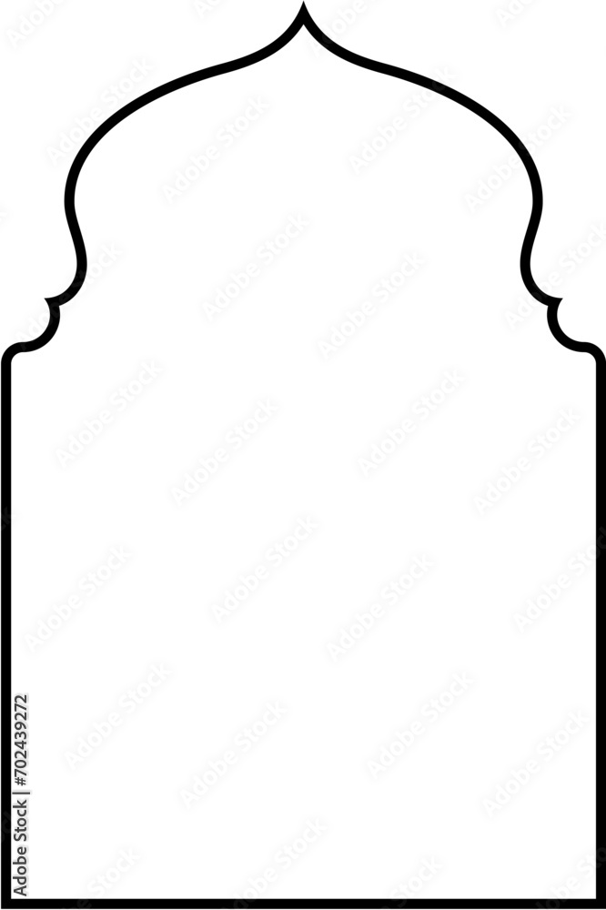 Islamic Arch Design Thin Line Black stroke silhouettes Design pictogram symbol visual illustration Islamic Arch Design Thin Line Black stroke silhouettes Design pictogram symbol visual illustration