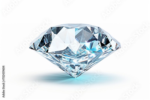 Beautiful diamond on white background