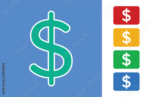 usd money, vector finance clipart vector set
