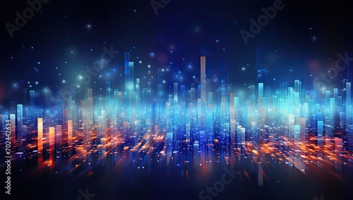 a colorful abstract background with lines and blue light