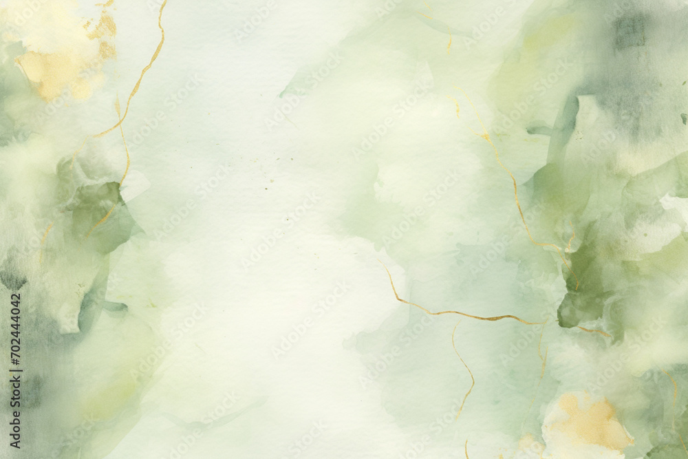 Fototapeta premium Watercolour Sage Green Digital Papers Sage Green Gold Background Wedding Invite Background Watercolor Sage Green Texture Background