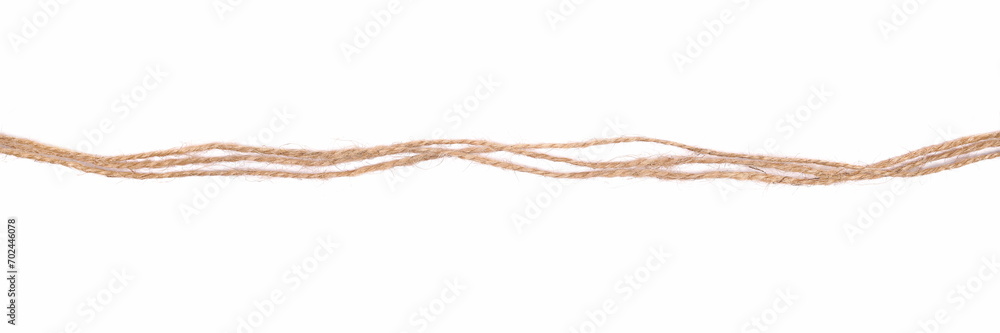 String, yarn isolated on white background, texture