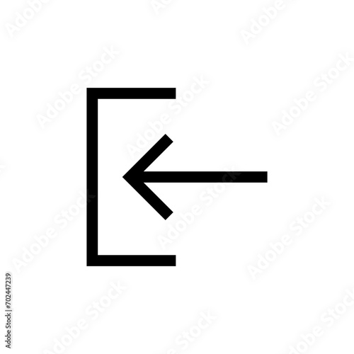 arrow Login account icon - Enter symbol, log in icon button - arrow and door icon entry symbols in thin line, outline and stroke style for apps and website