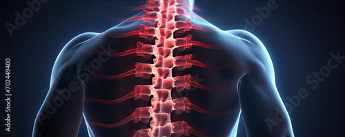 Wallpaper Mural Human spinal pain from back view Torontodigital.ca