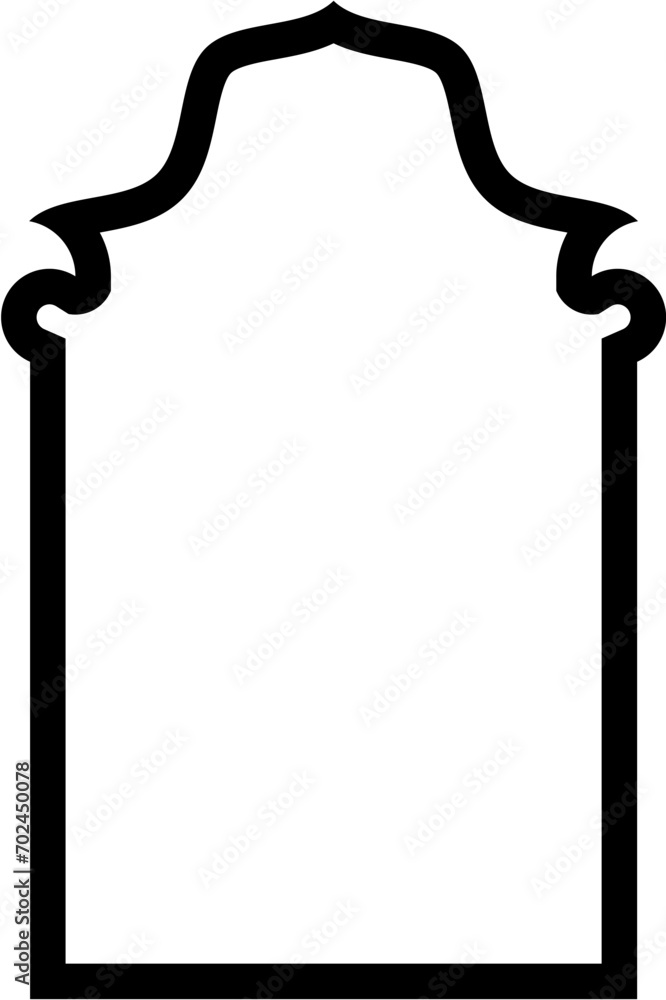 Islamic Arch Design Bold Line Outline Linear Black Stroke silhouettes Design pictogram symbol visual illustration Islamic Arch Design Bold Line Outline Linear Black Stroke silhouettes Design pictogram symbol visual illustration