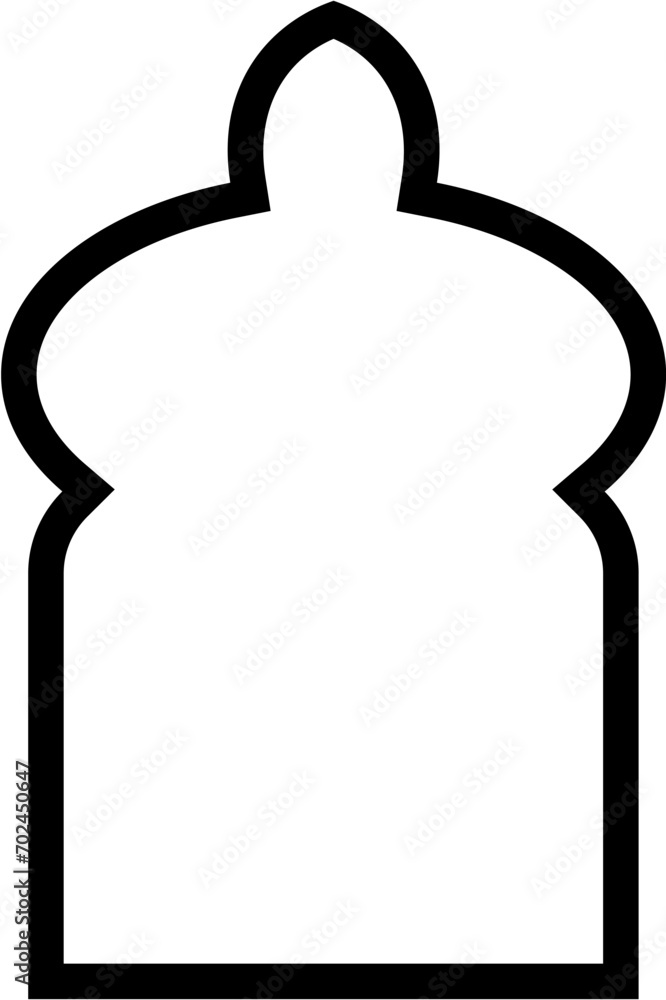 Islamic Arch Design Bold Line Outline Linear Black Stroke silhouettes Design pictogram symbol visual illustration Islamic Arch Design Bold Line Outline Linear Black Stroke silhouettes Design pictogram symbol visual illustration