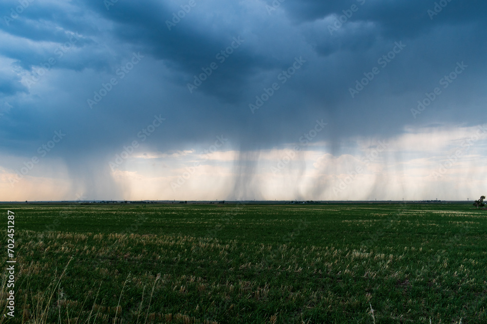 Rain Storm Clouds Stunning Landscape Over Prairie, Canada Rain Storm Clouds Stunning Landscape Over Prairie, Canada