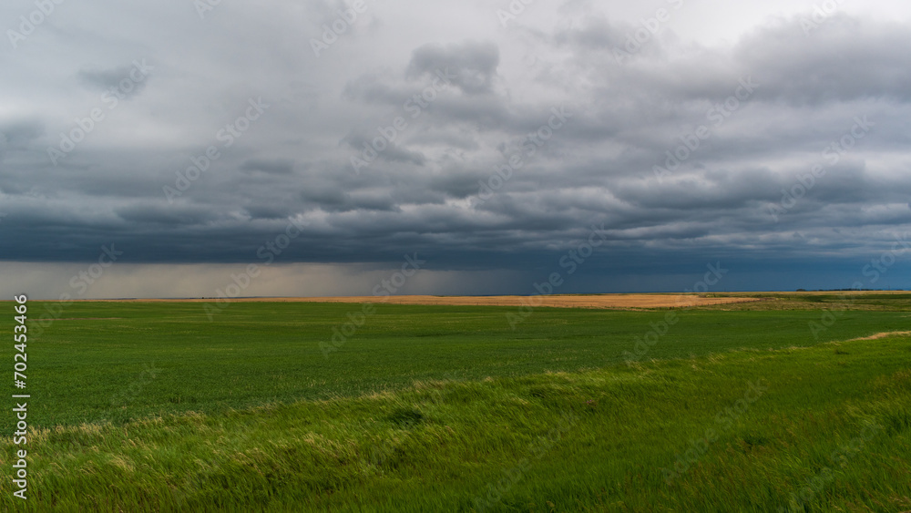 Thunderstorms Storms Over Alberta Prairie, Canada