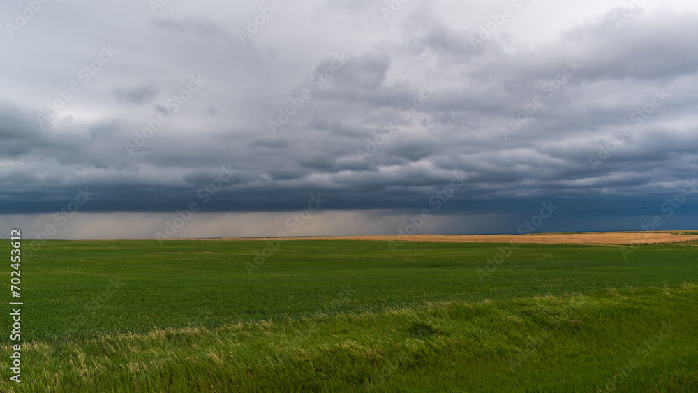 Thunderstorms Storms Over Alberta Prairie, Canada