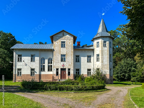 The old building of the Hunting Palace in Nowa Maziernia in the Lublin Voivodeship in Poland, currently a training center of the State Forests