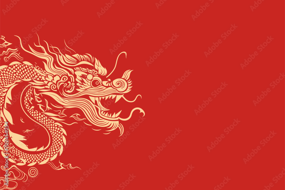 Vector gold china dragon symbol logo sticker label Vector gold china dragon symbol logo sticker label