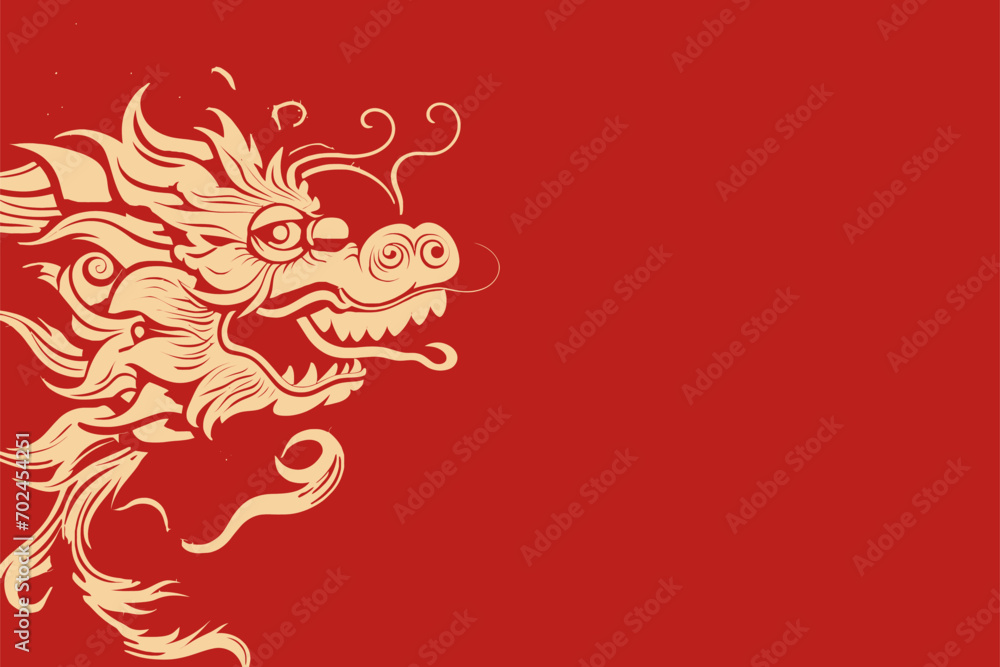 Vector gold china dragon symbol logo sticker label Vector gold china dragon symbol logo sticker label