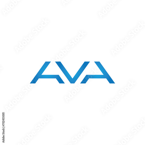 Vector letter AVA logo design with premium concept
