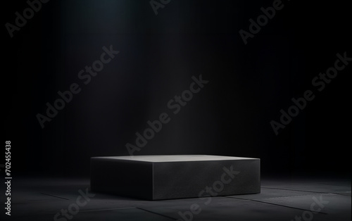 3D little podium for product exhibition with dark background