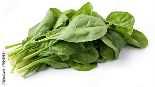 Spinach on white background ai generated