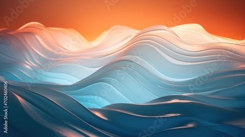 3d render wavy abstract wallpaper background beautiful ai generated banner