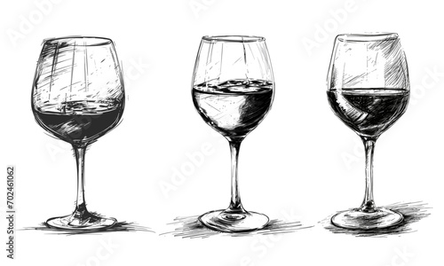 Sommelier's Choice: Refined Wine Glass Illustration