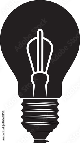 Refined Brilliance Black Bulb Vector Logo Conceptualization Elegant Radiance Black Bulb Vector Logo Emblem