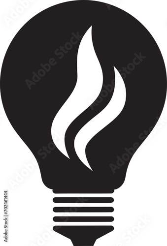 Shaping Brilliance Black Bulb Vector Logo Representation Elegant Luminescence Black Bulb Vector Logo Emblem