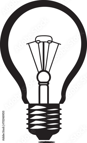 Bright Ideation Black Bulb Vector Logo Conceptualization Radiant Paths Black Bulb Vector Logo Symbolization