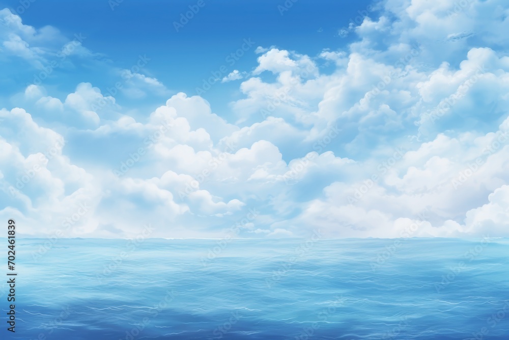 sea ​​landscape with clouds
