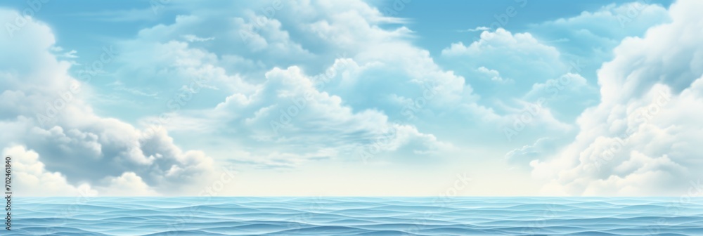 sea ​​landscape with clouds
