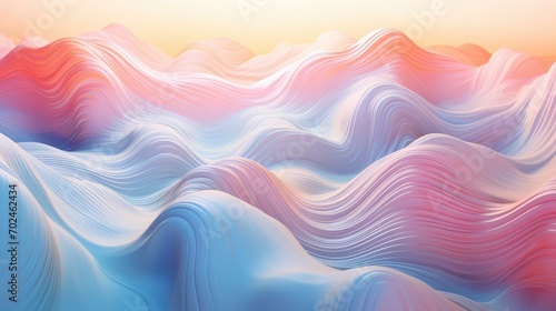 Metallic plastic 3d rendered wavy wallpaper abstract background banner ai generated photo