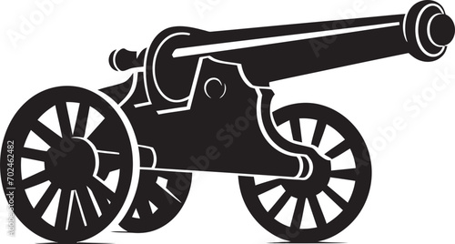 Wallpaper Mural Elegant Arsenal Vector Black Cannon Symbolic Design Deadly Precision Sleek Black Cannon Firearm Iconic Identity Torontodigital.ca